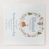 Gepersonaliseerde Gezegende Dankbare Dinner Party Legpuzzel (Horizontaal)