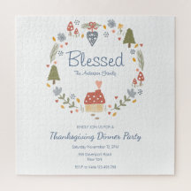 Gepersonaliseerde Gezegende Dankbare Dinner Party