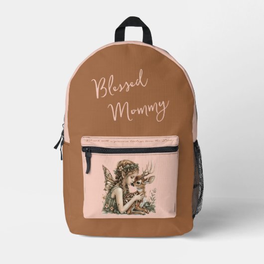Gepersonaliseerde Gezegende Mama Luiertas Rugzak (Voorkant)