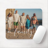 Gepersonaliseerde gezelfamiliefoto en tekst muismat (Met muis)