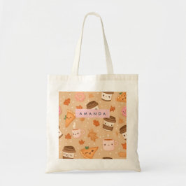 Gepersonaliseerde Gezellige Herfst Herfst Pompoen  Tote Bag