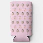 Gepersonaliseerde Gezicht 2 Foto's, Aangepast Gezi Seltzer Blikjeskoeler (Voorkant)