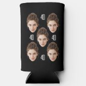 Gepersonaliseerde Gezicht 30e 40e 50e Verjaardag F Seltzer Blikjeskoeler (Voorkant)