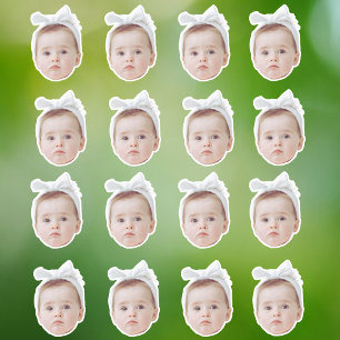 Gepersonaliseerde gezicht confetti foto confetti v sticker