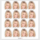 Gepersonaliseerde gezicht Confetti Sticker (Vel)