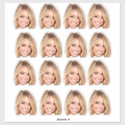 Gepersonaliseerde gezicht Confetti Sticker (Vel)