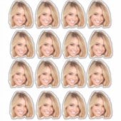 Gepersonaliseerde gezicht Confetti Sticker (Voorkant)