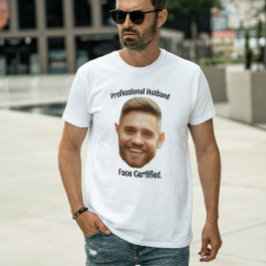 Gepersonaliseerde Gezicht Custom Foto Grappig Kopp T-shirt