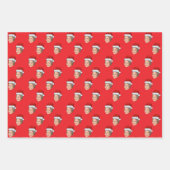 Gepersonaliseerde Gezicht Gift Wrap, Kerstman Hoed Inpakpapier Vel (Voorkant 3)