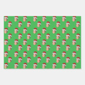 Gepersonaliseerde Gezicht Gift Wrap, Kerstman Hoed Inpakpapier Vel (Voorkant 2)