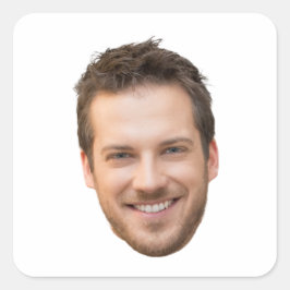 Gepersonaliseerde Gezicht Stickers, Aangepast Gezi Vierkante Sticker