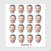 Gepersonaliseerde gezicht Stickers Custom 16 foto  (Vel)