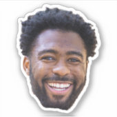 Gepersonaliseerde gezicht Stickers, foto verjaarda Sticker (Voorkant)