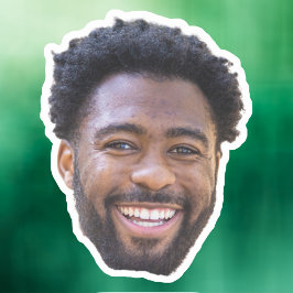 Gepersonaliseerde gezicht Stickers, foto verjaarda Sticker