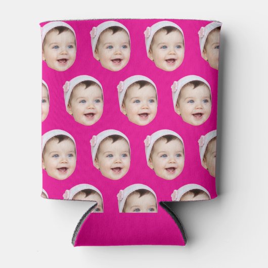 Gepersonaliseerde Gezicht Verjaardag Favorieten Ba Blikjeskoeler (Voorkant)