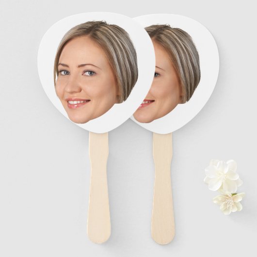 Gepersonaliseerde Gezicht Verjaardag Favorieten Ba Handwaaier (Voorkant en achterkant)