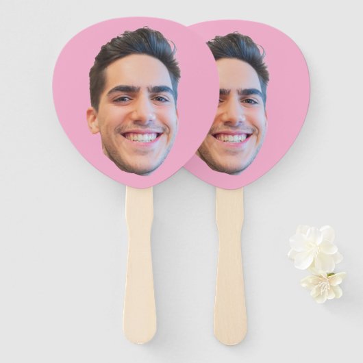 Gepersonaliseerde Gezicht Verjaardag Favorieten Ba Handwaaier (Voorkant en achterkant)