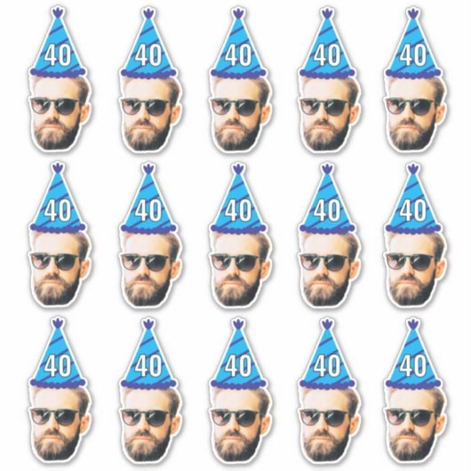 Gepersonaliseerde Gezicht Verjaardag Favorieten Ba Sticker (Voorkant)