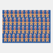 Gepersonaliseerde Gezichtsfoto Gingerbread Mannen  Inpakpapier Vel (Voorkant 3)