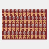 Gepersonaliseerde Gezichtsfoto Gingerbread Mannen  Inpakpapier Vel (Voorkant)