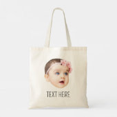 Gepersonaliseerde Gezichtsfoto Grappig Tote Bag (Achterkant)