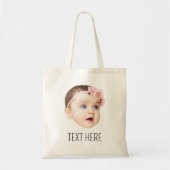 Gepersonaliseerde Gezichtsfoto Grappig Tote Bag (Voorkant)