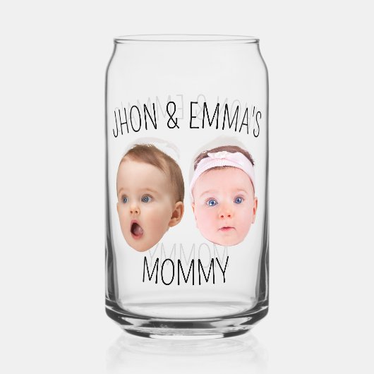 Gepersonaliseerde Gezichtsfoto Kinder, Moederdag G Blikvorm Glas (Voorkant)