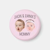Gepersonaliseerde Gezichtsfoto Kinder, Moederdag G Magneet (Voorkant)