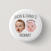 Gepersonaliseerde Gezichtsfoto Kinder, Moederdag G Ronde Button 3,2 Cm (Voorkant)