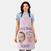 Gepersonaliseerde Gezichtsfoto Kinder, Moederdag G Schort (Gedragen)