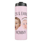 Gepersonaliseerde Gezichtsfoto Kinder, Moederdag G Thermosbeker (Voorkant)