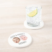 Gepersonaliseerde Gezichtsfoto Kinder, Moederdag G Zandsteen Onderzetter (Zijkant)