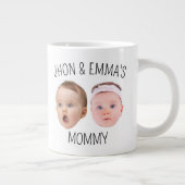 Gepersonaliseerde Gezichtsfoto Mok, Moederdag Gift Grote Koffiekop (Rechts)