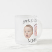 Gepersonaliseerde Gezichtsfoto Mok, Moederdag Gift Matglas Koffiemok (Voorkant rechts)