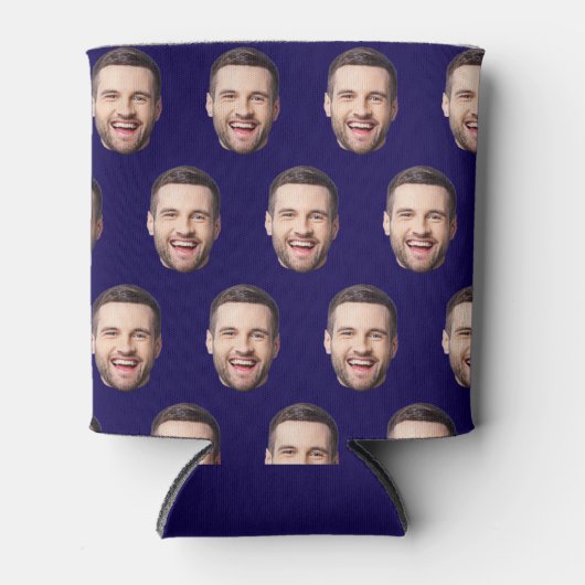 Gepersonaliseerde Gezichtsfoto Verjaardag Favoriet Blikjeskoeler (Voorkant)