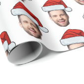 Gepersonaliseerde Gezichtsfoto Wrapping Paper, San Cadeaupapier (Rol Hoek)
