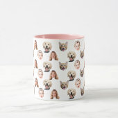 Gepersonaliseerde Gezin Gezicht 4 Foto's Mok (Midden)