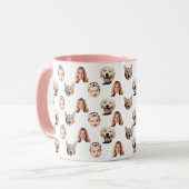 Gepersonaliseerde Gezin Gezicht 4 Foto's Mok (Voorkant links)