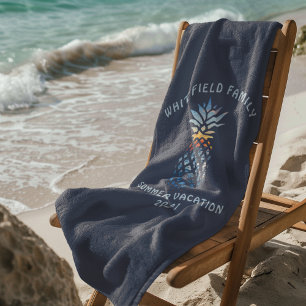 Gepersonaliseerde Gezins Tropische Vakantie Zonson Strandlaken
