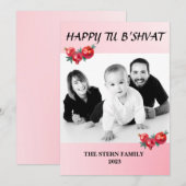 Gepersonaliseerde gezinsfoto Gelukkig Tu B'shvat Feestdagenkaart (Voorkant / Achterkant)