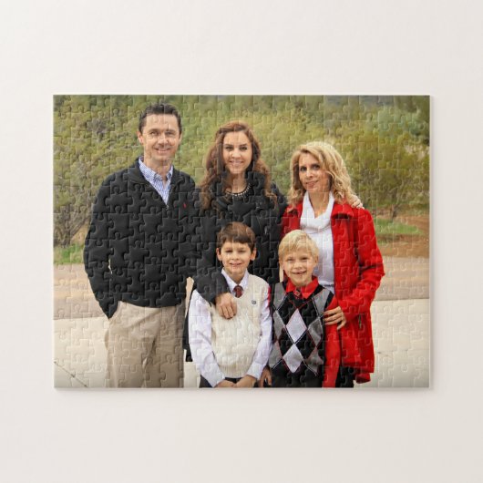 Gepersonaliseerde gezinsfoto legpuzzel (Horizontaal)