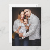 Gepersonaliseerde gezinsfoto op maat briefkaart (Voorkant / Achterkant)