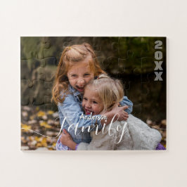 Gepersonaliseerde gezinsfotocollage legpuzzel