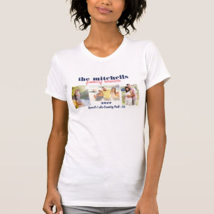 Gepersonaliseerde gezinshereniging 3 Foto-collage T-shirt