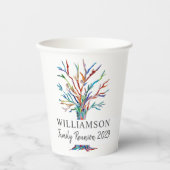 Gepersonaliseerde gezinshereniging - Boom Cup Papieren Bekers (Voorkant)