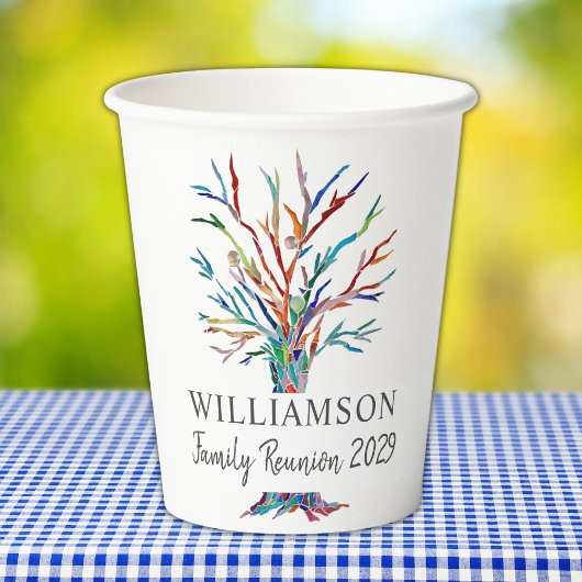 Gepersonaliseerde gezinshereniging - Boom Cup Papieren Bekers