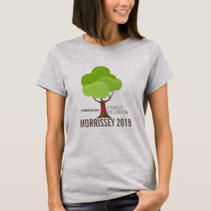 Gepersonaliseerde gezinshereniging - boomhart t-shirt