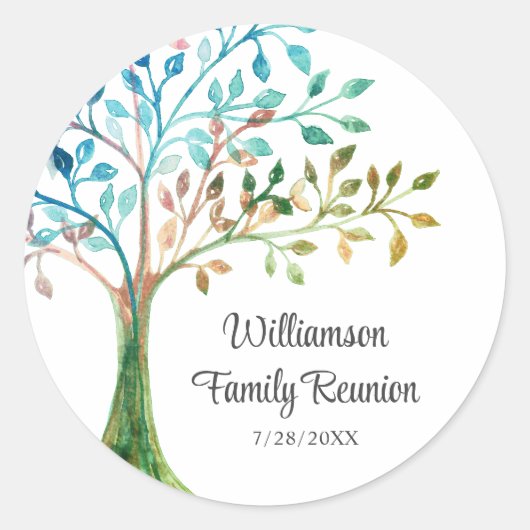 Gepersonaliseerde gezinshereniging - Gepersonalise Ronde Sticker (Voorkant)