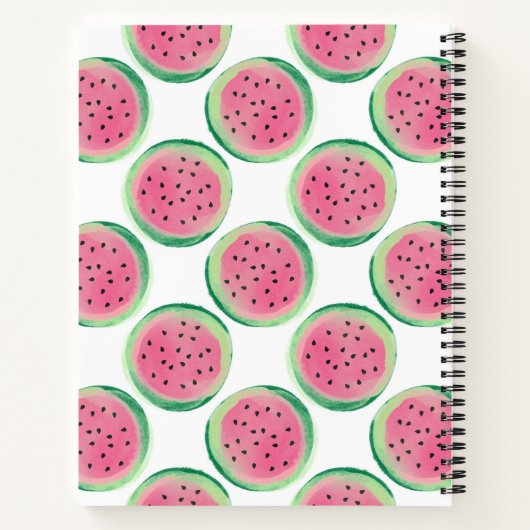 Gepersonaliseerde gezinshereniging met watermeloen notitieboek (Achterkant)