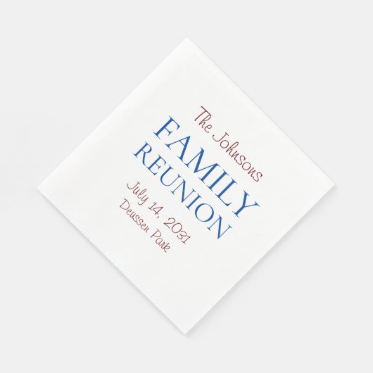 Gepersonaliseerde gezinshereniging Napkins Servet (Hoek)